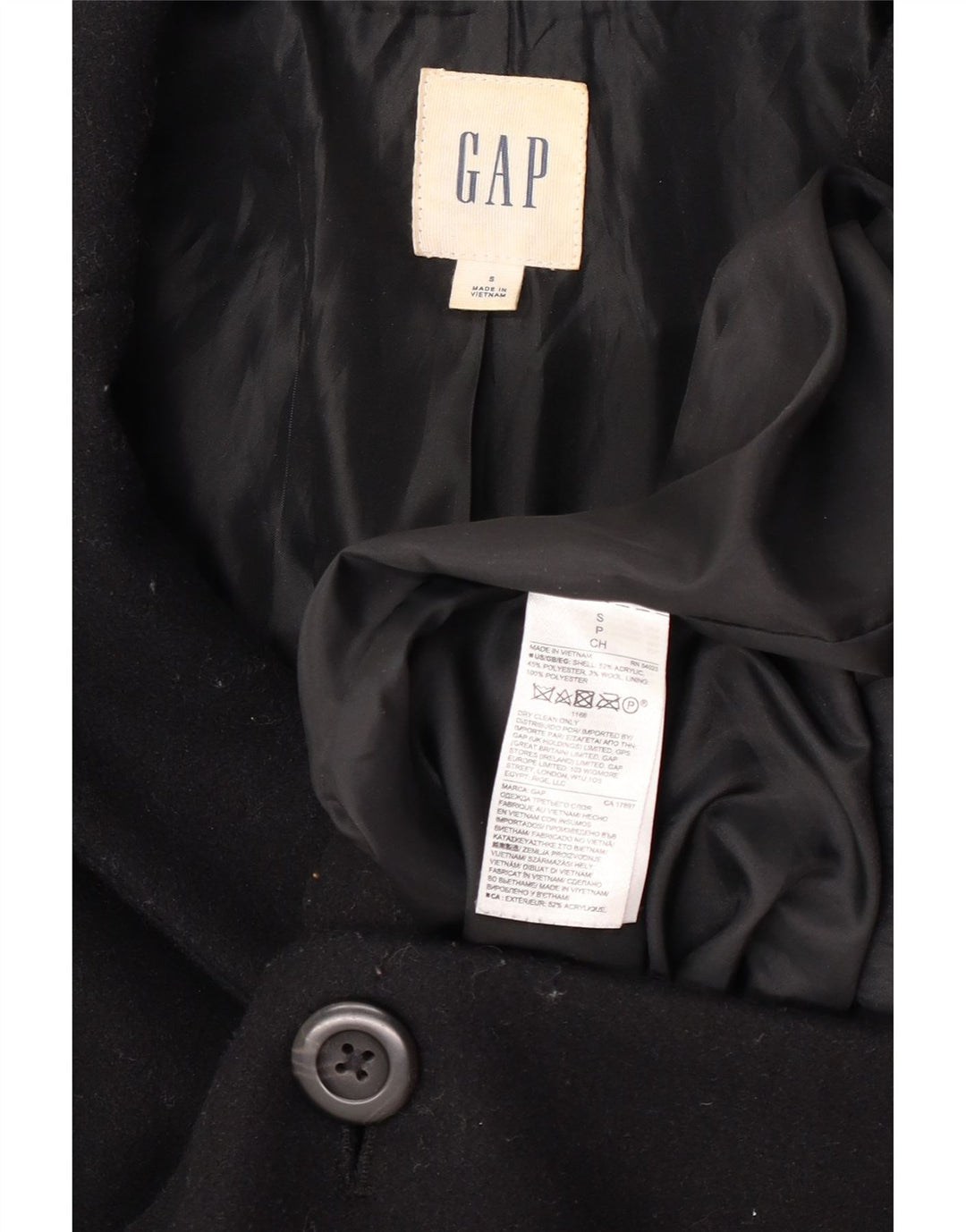 Γυναικείο Πανωφόρι Gap Oversized UK 10 Small Black Acrylic