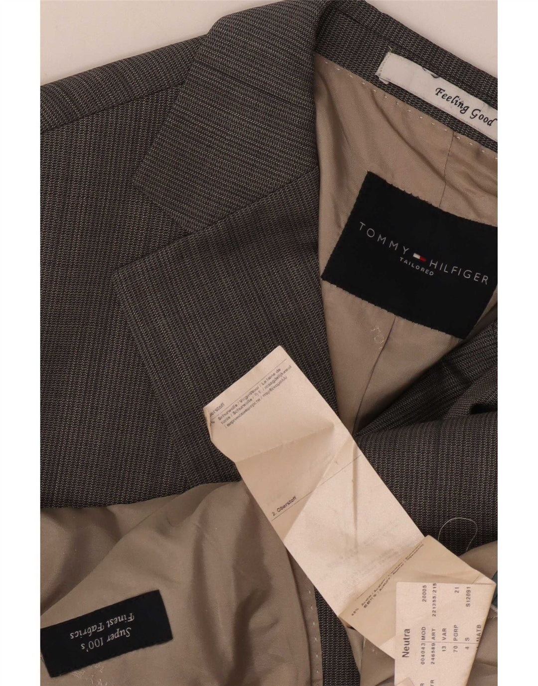 Tommy Hilfiger Ανδρικό σακάκι με 2 κουμπιά σακάκι IT 54 2XL Γκρι παρθένο μαλλί