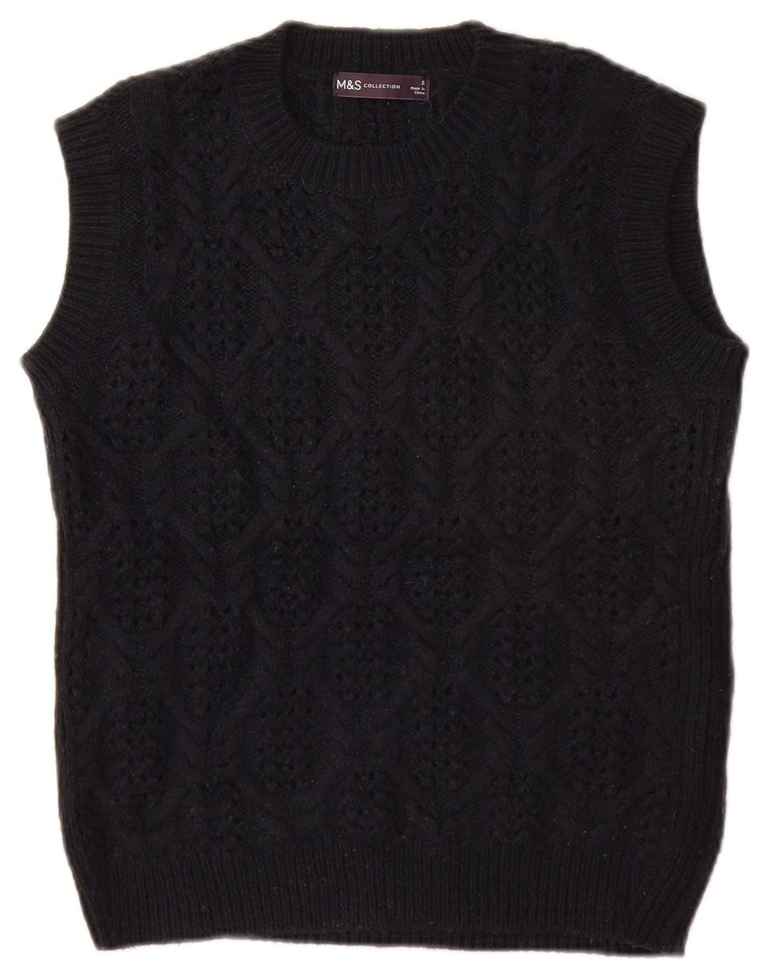 MARKS & SPENCER Γυναικείο γιλέκο Tank Top 10 Small Navy Blue Acrylic