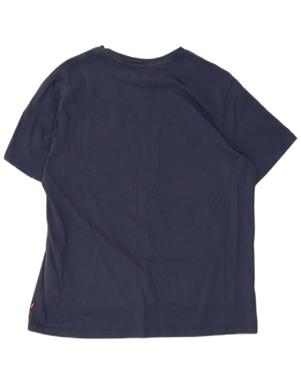 Γυναικείο γραφικό μπλουζάκι Levi's Top UK 16 Large Navy Blue από βαμβάκι