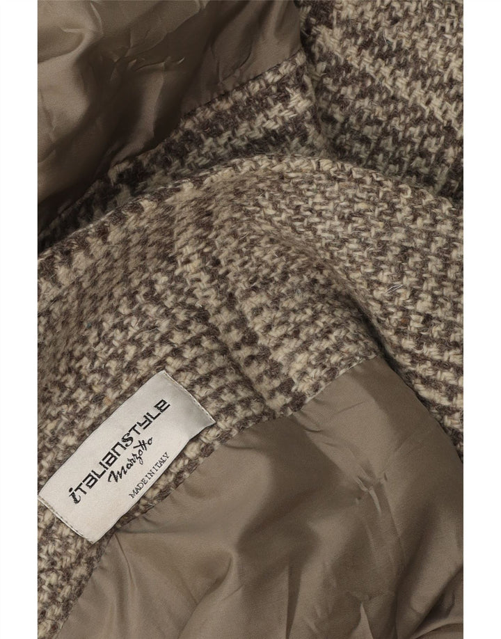 Vintage γυναικείο υπερμεγέθη πανωφόρι UK 16 Large Grey Check