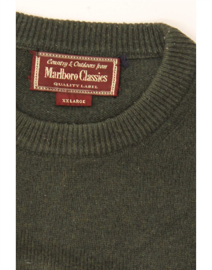 Ανδρικό πουλόβερ Marlboro Classics Crew Neck Jumper 2XL Χακί