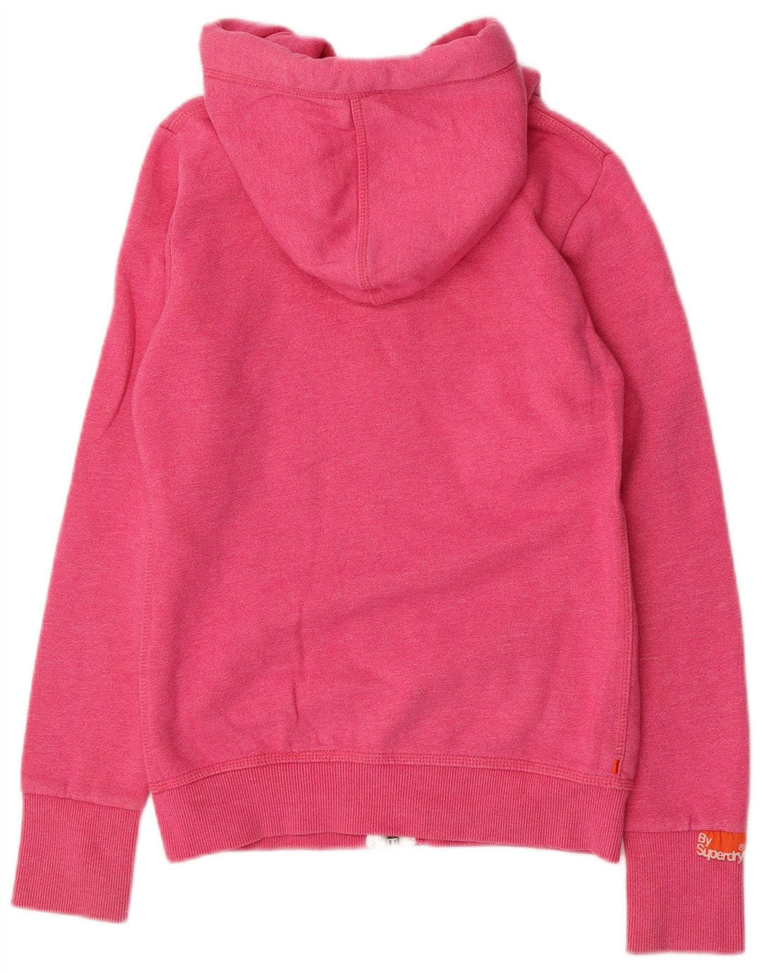 SUPERDRY Γυναικείο Πορτοκαλί Ετικέτα Loose Fit Zip Hoodie πουλόβερ UK 6 XS Pink