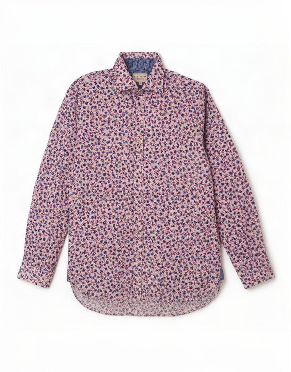 Ted Baker Ανδρικό πουκάμισο 17 XL Λευκό φλοράλ βαμβακερό