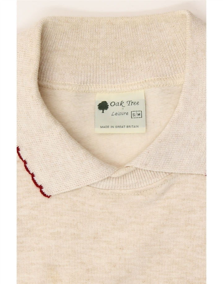 Oak Tree Γυναικεία φούτερ μεγάλου μεγέθους Jumper UK 10 Small Beige Floral