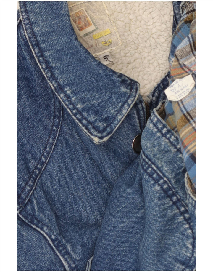POP 84 Ανδρικό παλτό τζιν Sherpa UK 36 Small Blue Polyester