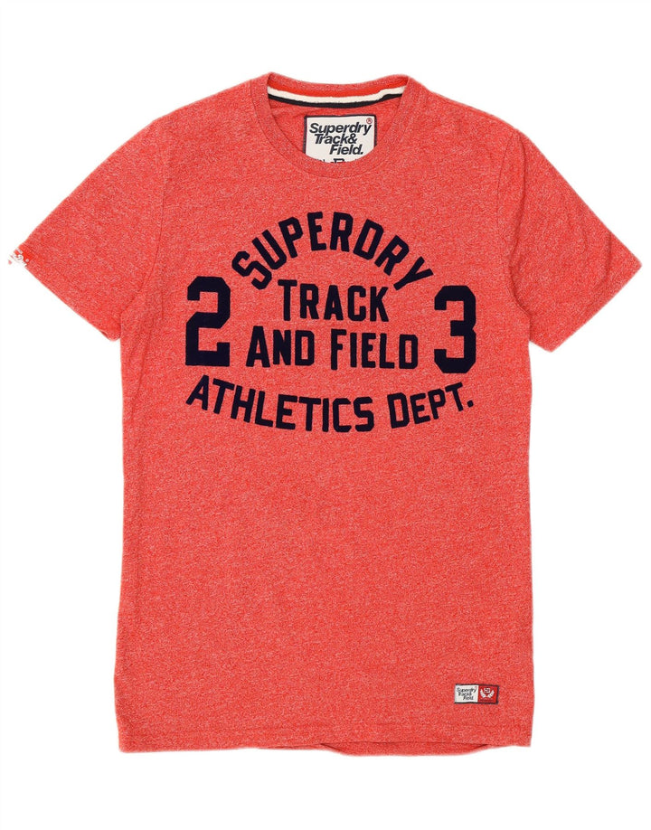 Ανδρικό γραφικό μπλουζάκι SUPERDRY Τοπ Μικρό κόκκινο βαμβακερό