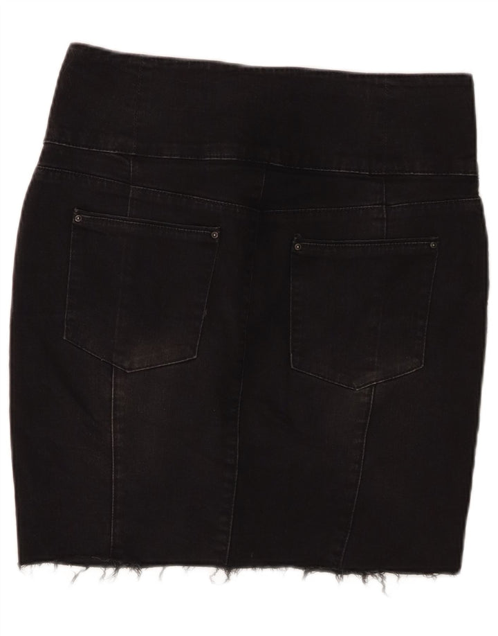Zara Γυναικεία Μίνι Τζιν Φούστα EU 40 Medium W30 Μαύρη Βαμβακερή