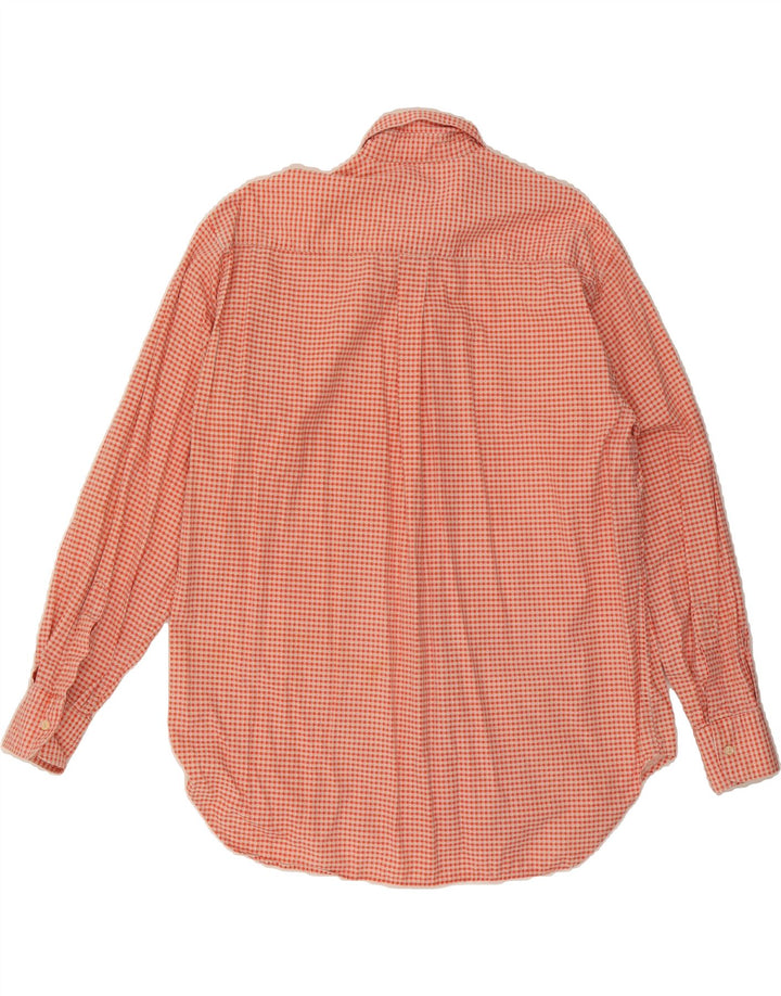 REPLAY Mens Shirt Medium Orange Gingham Cotton Vintage Replay and Second-Hand Replay from Messina Hembry 