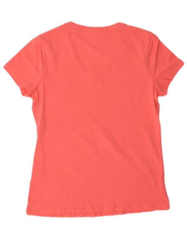 Nautica Γυναικείο T-Shirt Top UK 14 Μεσαίο Ροζ Βαμβακερό