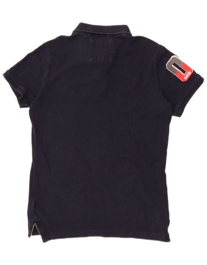 Ανδρικό γραφικό μπλουζάκι πόλο Superdry Μικρό Βαμβακερό Navy Blue