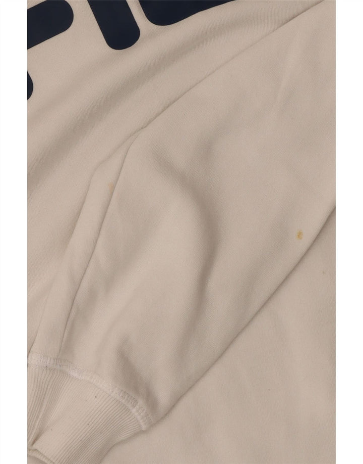Ανδρικό γραφικό φούτερ FILA Jumper XS Λευκό βαμβακερό