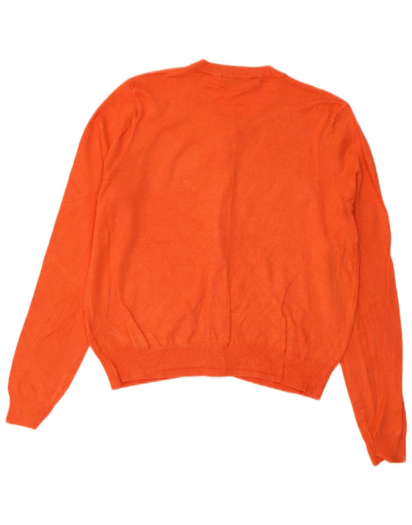Marks & Spencer Γυναικείο πουλόβερ Crop Cardigan UK 14 Medium Orange Viscose
