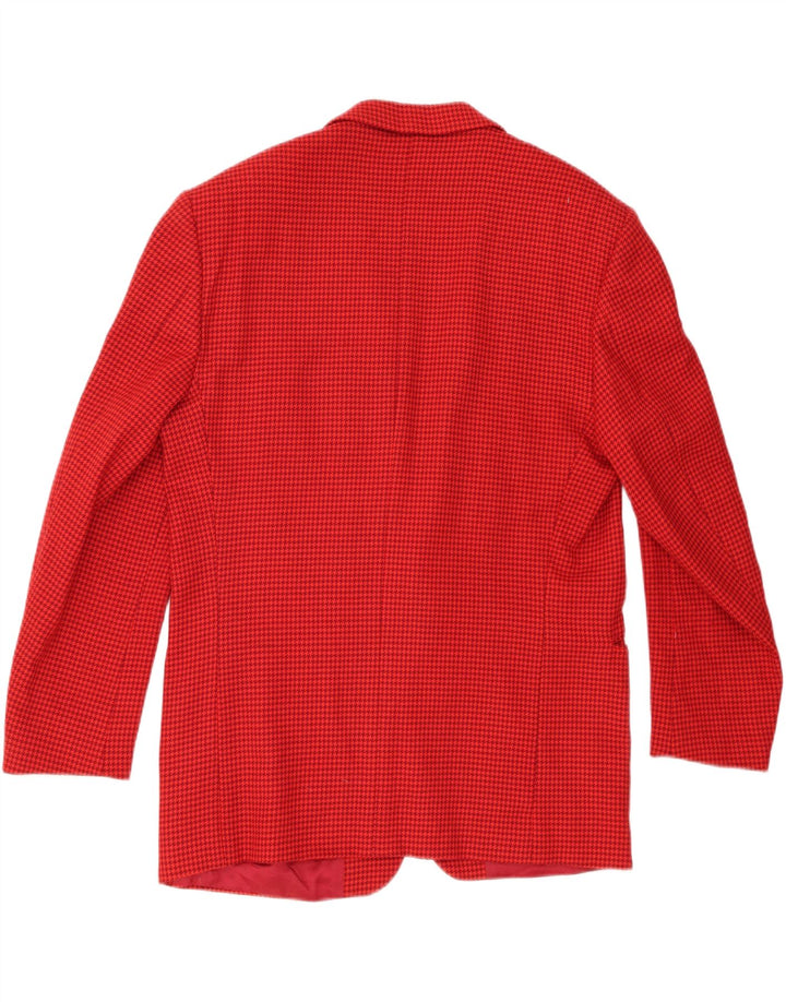 Vintage Ανδρικό σακάκι με 2 κουμπιά σακάκι IT 52 XL Red Houndstooth Wool