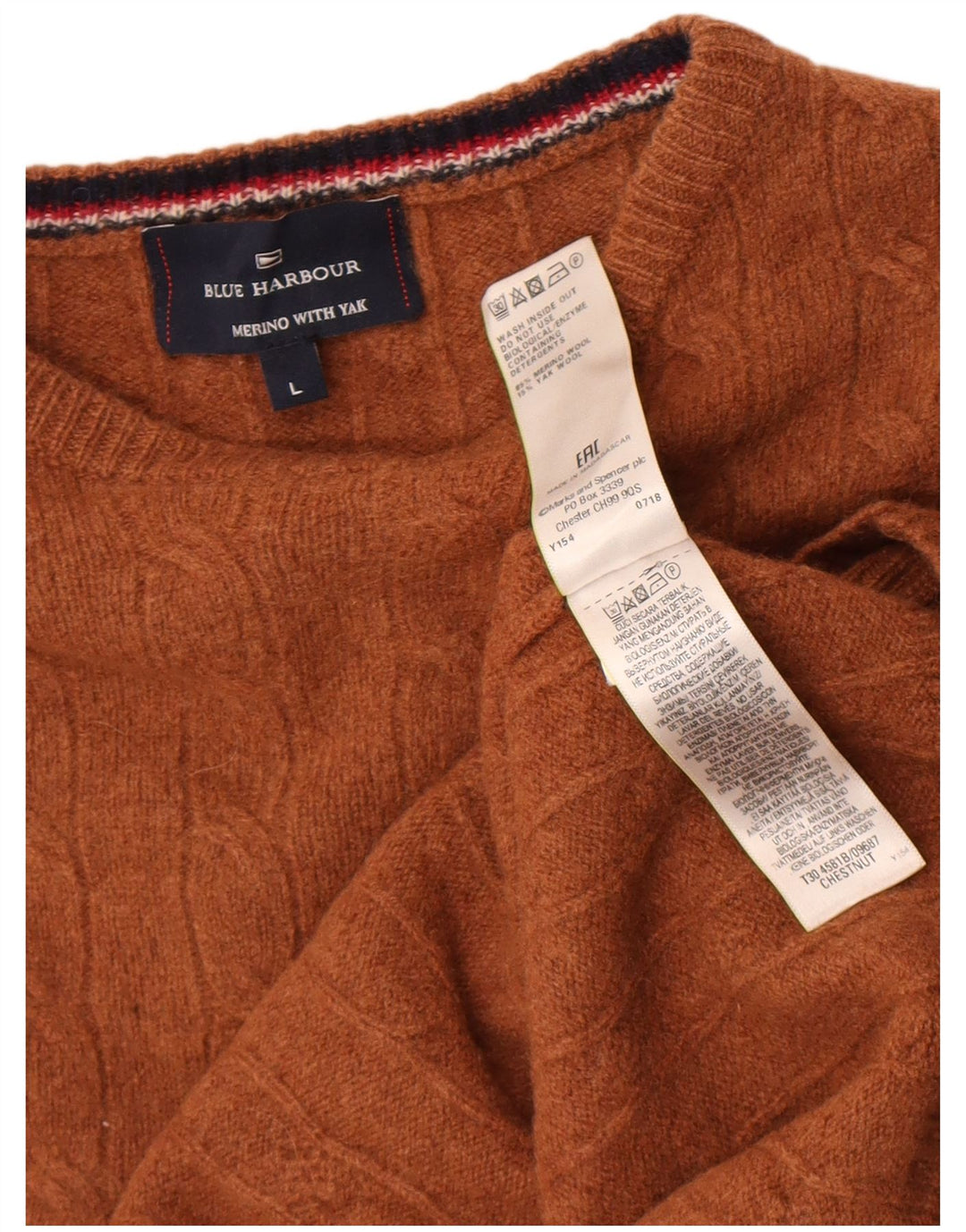 Marks & Spencer Boys Crew Neck Jumper πουλόβερ 12-13 ετών Καφέ