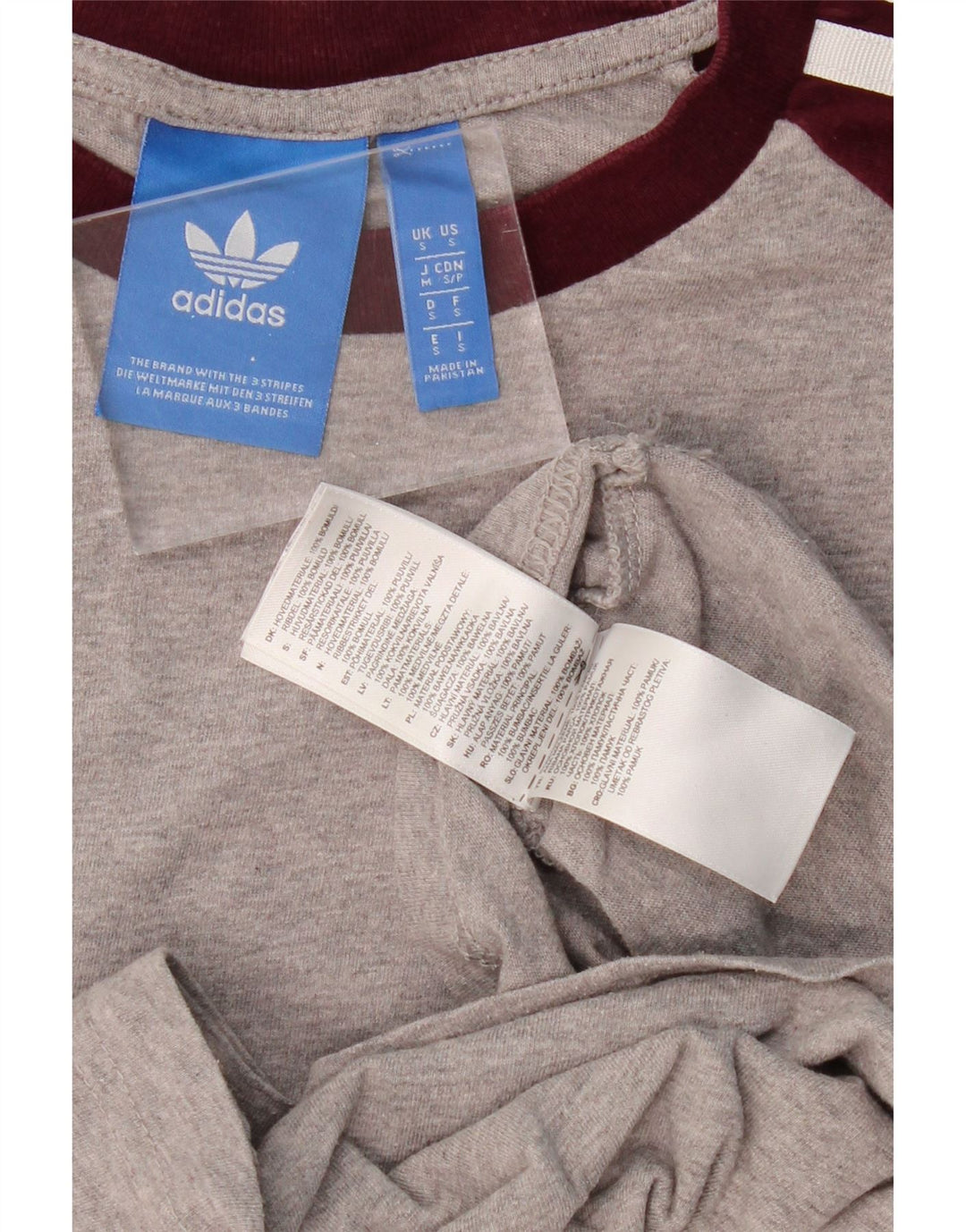Ανδρικό T-Shirt ADIDAS Top Small Grey Colourblock Βαμβακερό