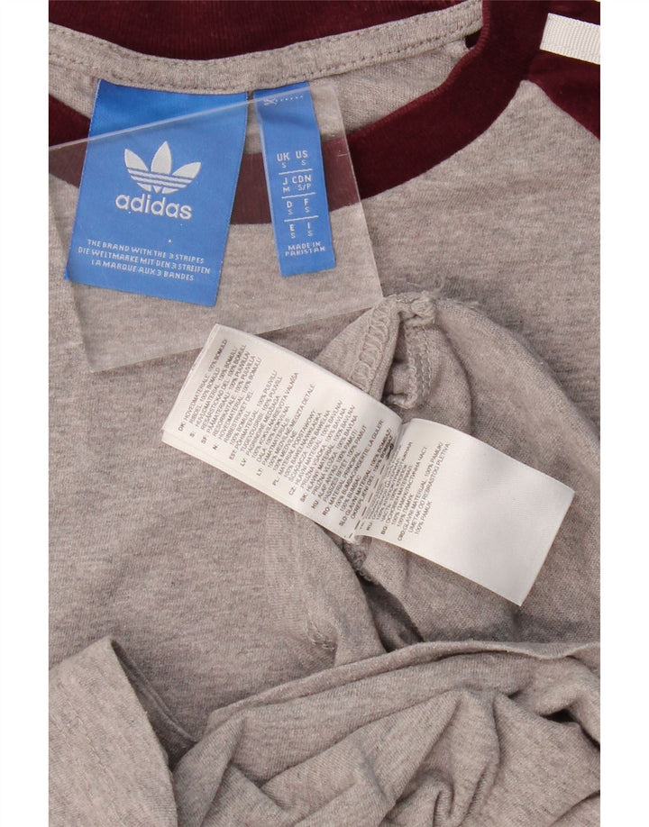 Ανδρικό T-Shirt ADIDAS Top Small Grey Colourblock Βαμβακερό