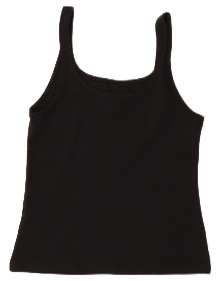 NIKE Γυναικείο Crop Cami Top UK 12 Medium Black Cotton