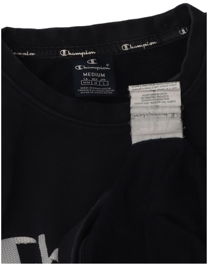 CHAMPION Ανδρικό γραφικό φούτερ Jumper Medium Navy Blue Cotton