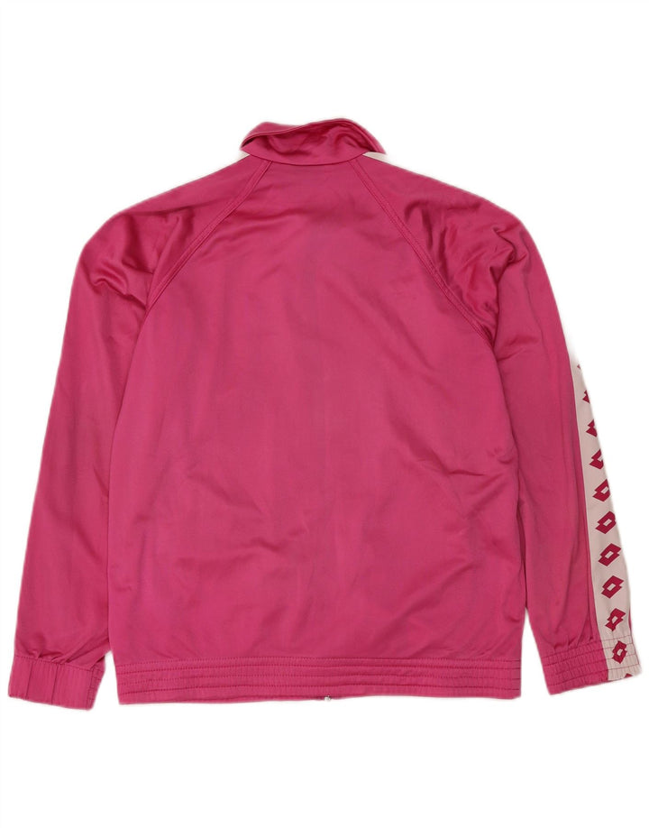 Ανδρική αθλητική φόρμα LOTTO Top Jacket XS Pink Colourblock Polyester