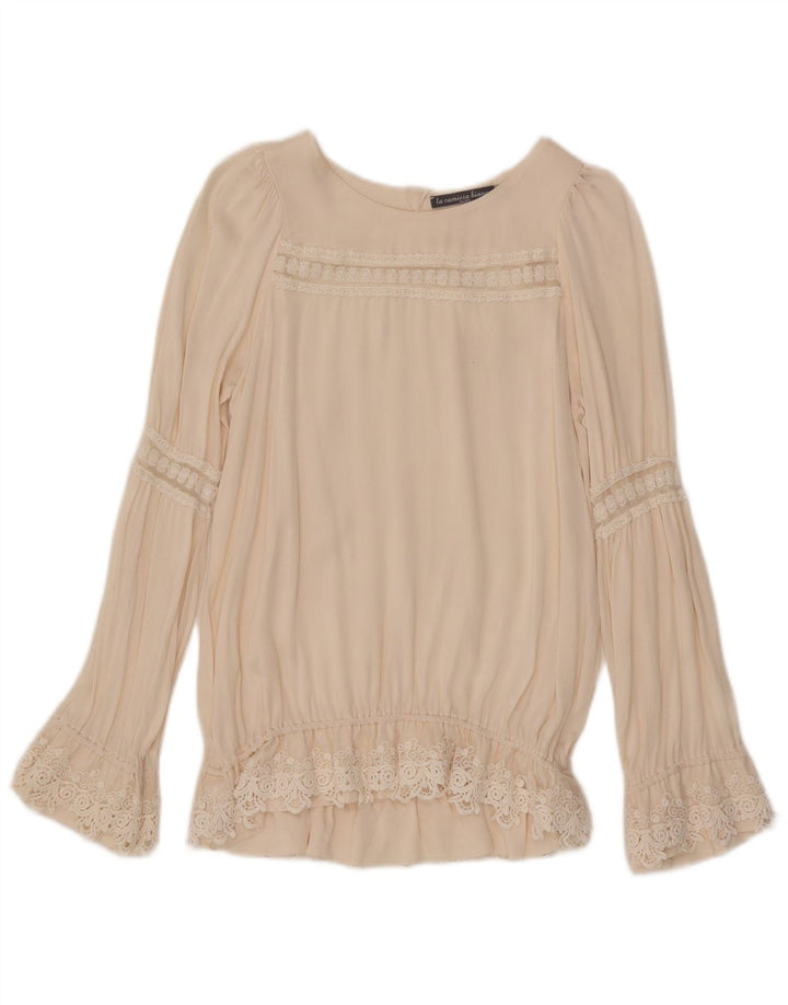 Vintage γυναικεία μακρυμάνικη μπλούζα IT 40 Small Off White