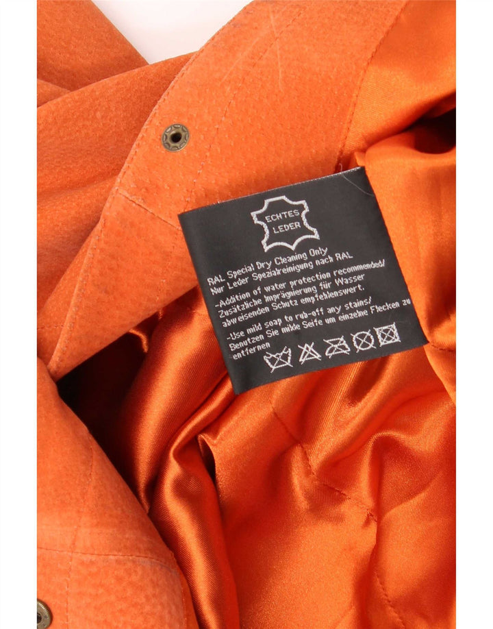Elements Γυναικείο Suede Jacket UK 14 μεγάλο πορτοκαλί δέρμα