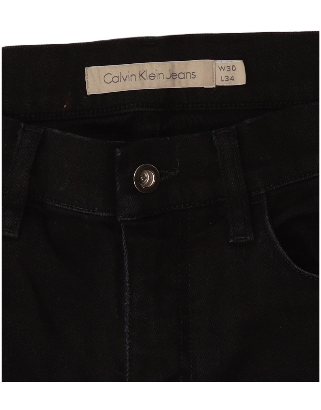 CALVIN KLEIN Ανδρικό Slim Jeans W30 L31 Μαύρο βαμβακερό