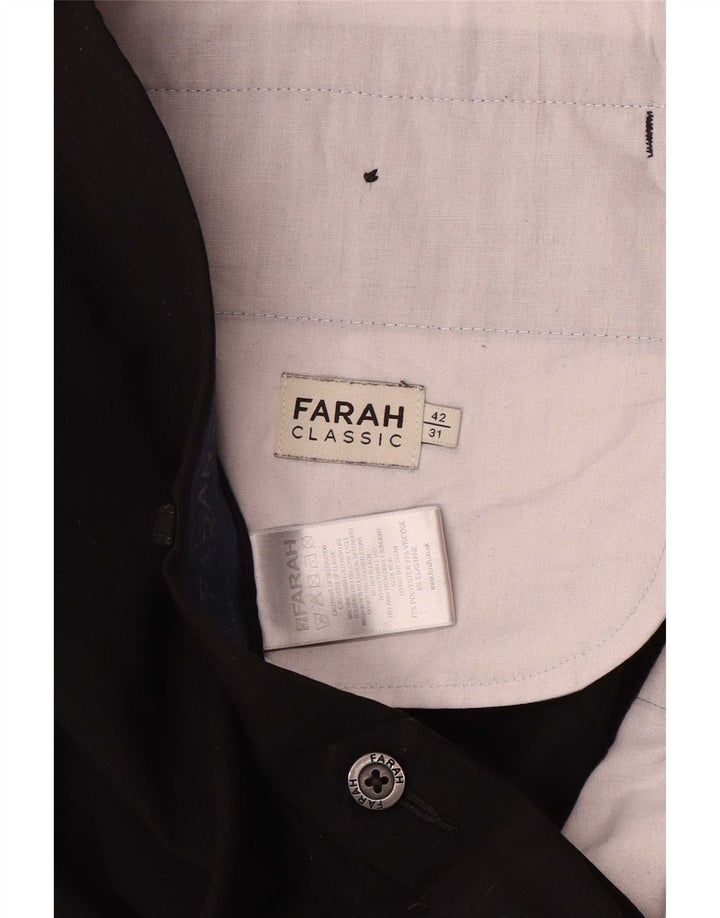 Farah Ανδρικό παντελόνι Chino Classic Fit W42 L31 Μαύρο πολυεστέρα