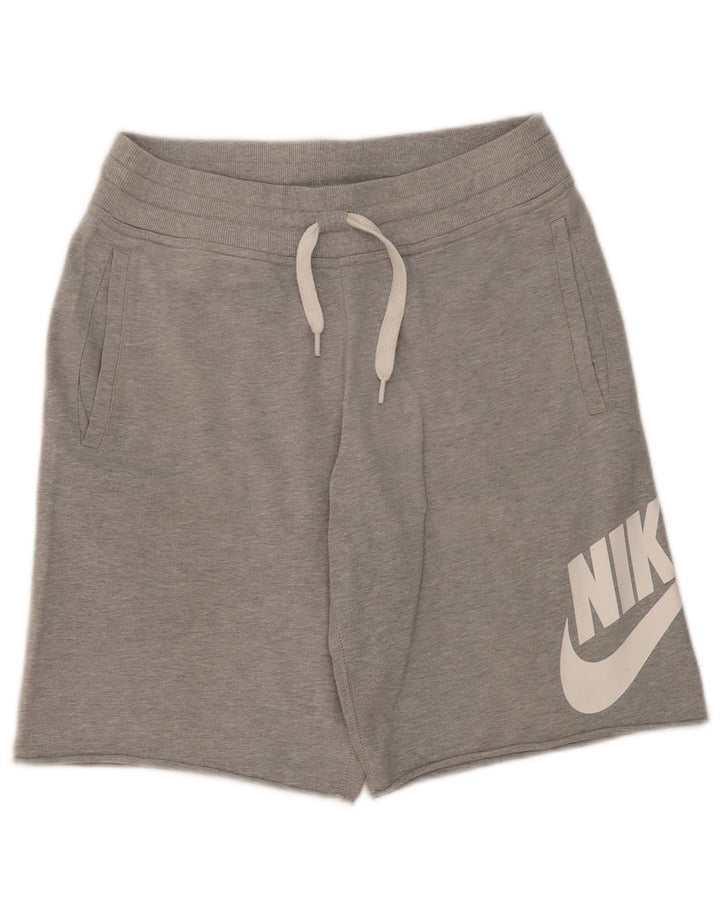 Ανδρικό γραφικό αθλητικό σορτς Nike, βαμβακερό σε μεσαίο γκρι χρώμα