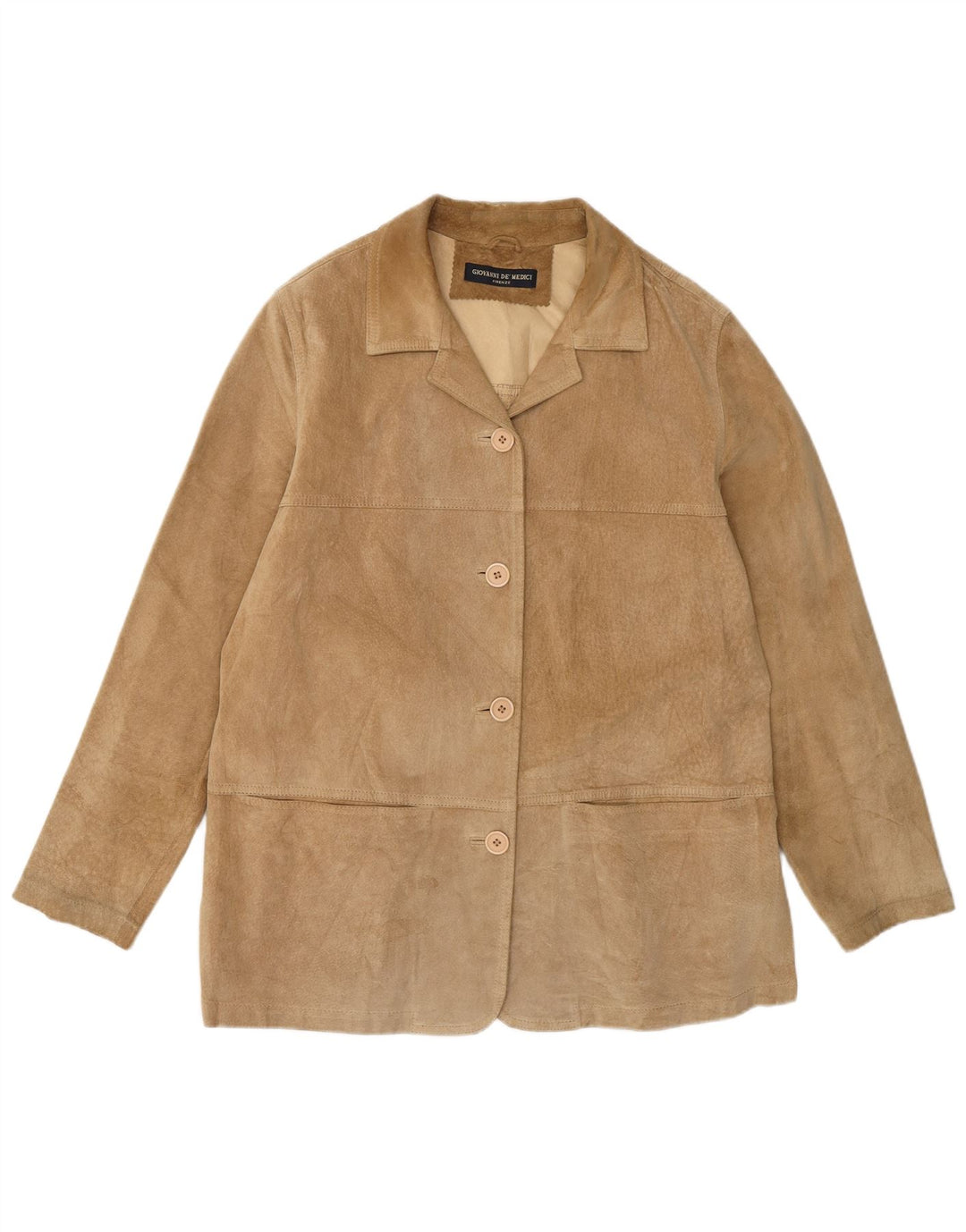 Vintage Γυναικείο Suede Jacket IT 42 Medium Beige Leather