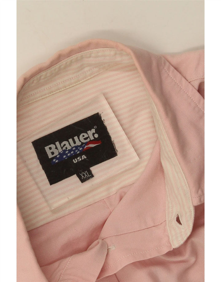 Blauer Ανδρικό Στρατιωτικό Πουκάμισο 2XL Ροζ Βαμβακερό
