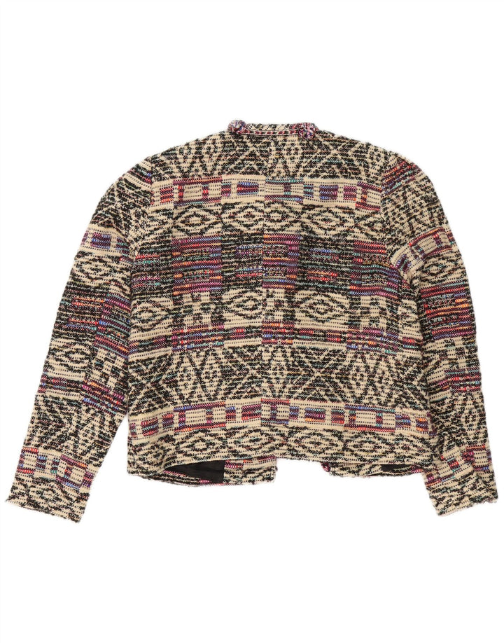 Zara Γυναικείο Σακάκι Μπλέιζερ Oversized UK 10 Μικρό Πολύχρωμο Γεωμετρικό