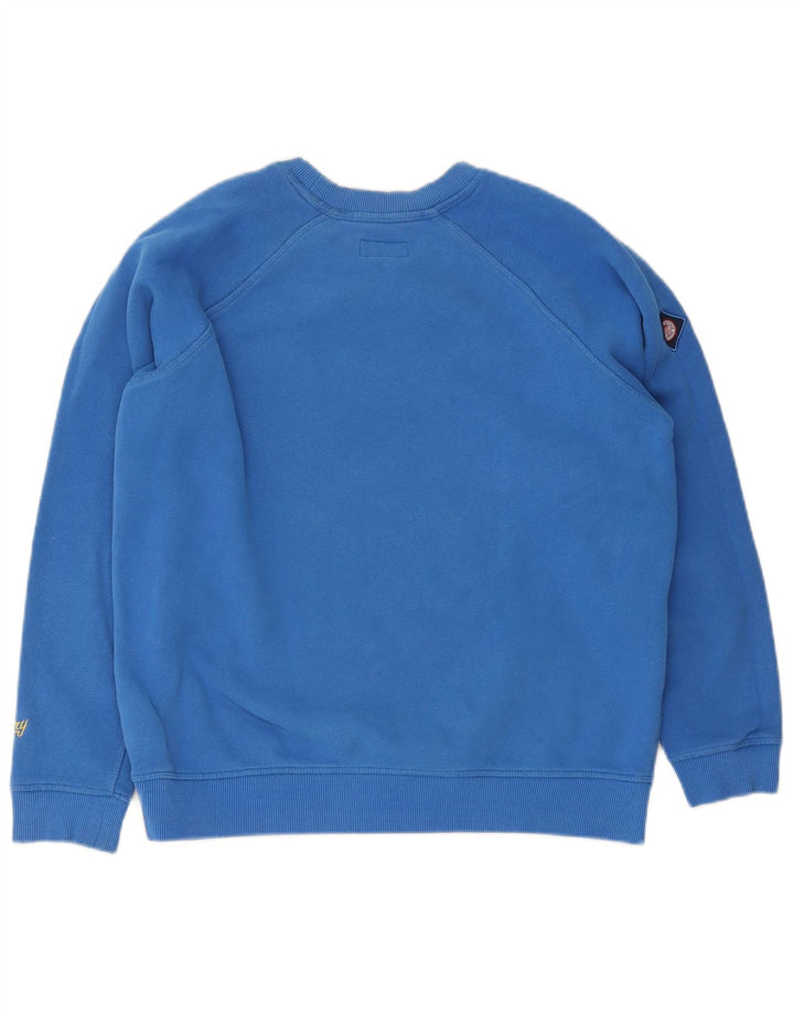 Superdry Γυναικείο Φούτερ μεγάλου μεγέθους Jumper UK 12 Μεσαίο Μπλε Βαμβακερό