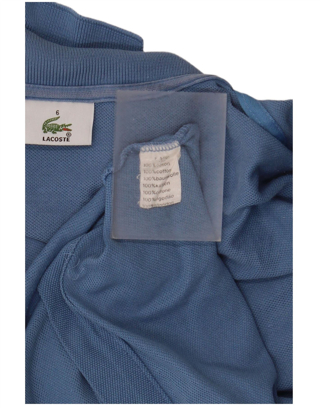 Ανδρικό πουκάμισο πόλο Lacoste Νούμερο 6 2XL Μπλε βαμβακερό