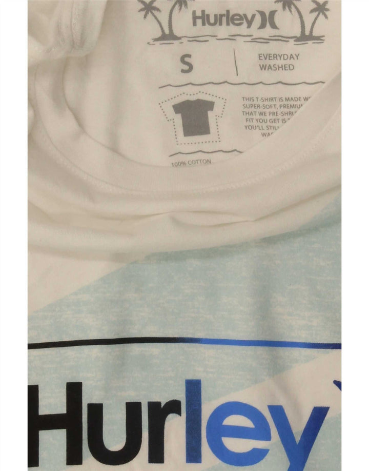 Ανδρικό γραφικό μπλουζάκι Hurley, μικρό λευκό βαμβακερό