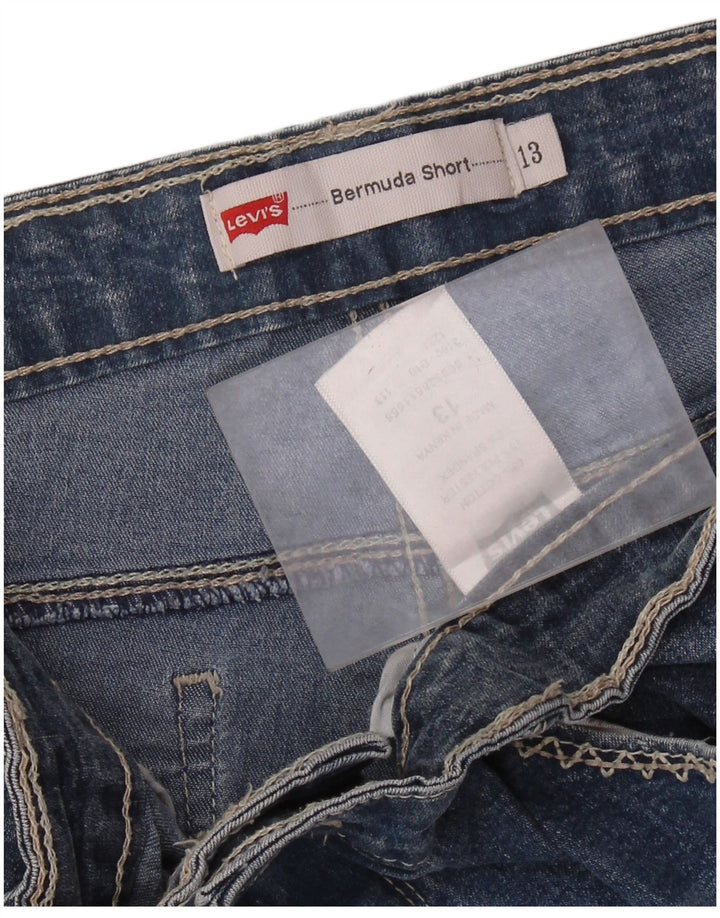Γυναικείο τζιν βερμούδα LEVI'S Distressed US 13 Large W32 Μπλε βαμβακερό