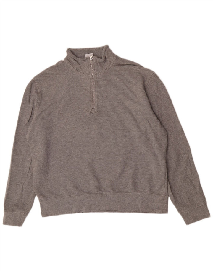 Ανδρικό φούτερ Zara με φερμουάρ Jumper XL Γκρι βαμβακερό