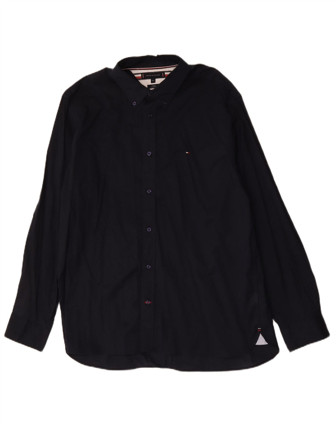 Tommy Hilfiger Ανδρικό πουκάμισο κανονικής εφαρμογής 2XL Navy Blue βαμβακερό