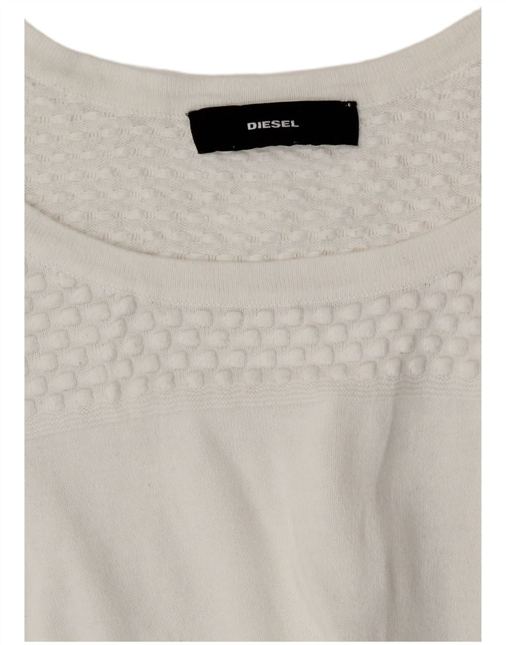 Diesel γυναικείο μπλουζάκι 3/4 μανίκι UK 12 Medium White