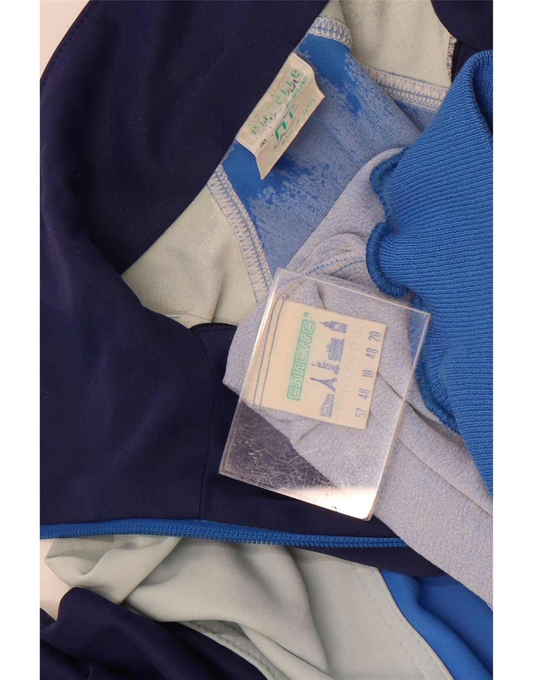 Ennerre Γυναικεία αθλητική φόρμα Top Jacket UK 20 2XL Blue Colourblock Polyamide