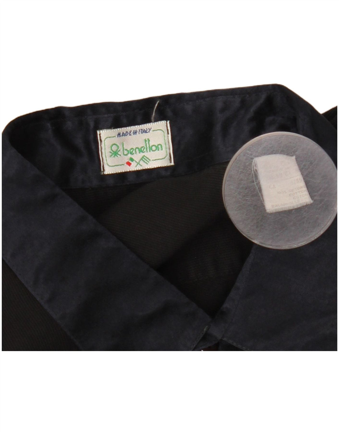 Ανδρικό πουκάμισο Benetton μεγάλο μαύρο βαμβακερό