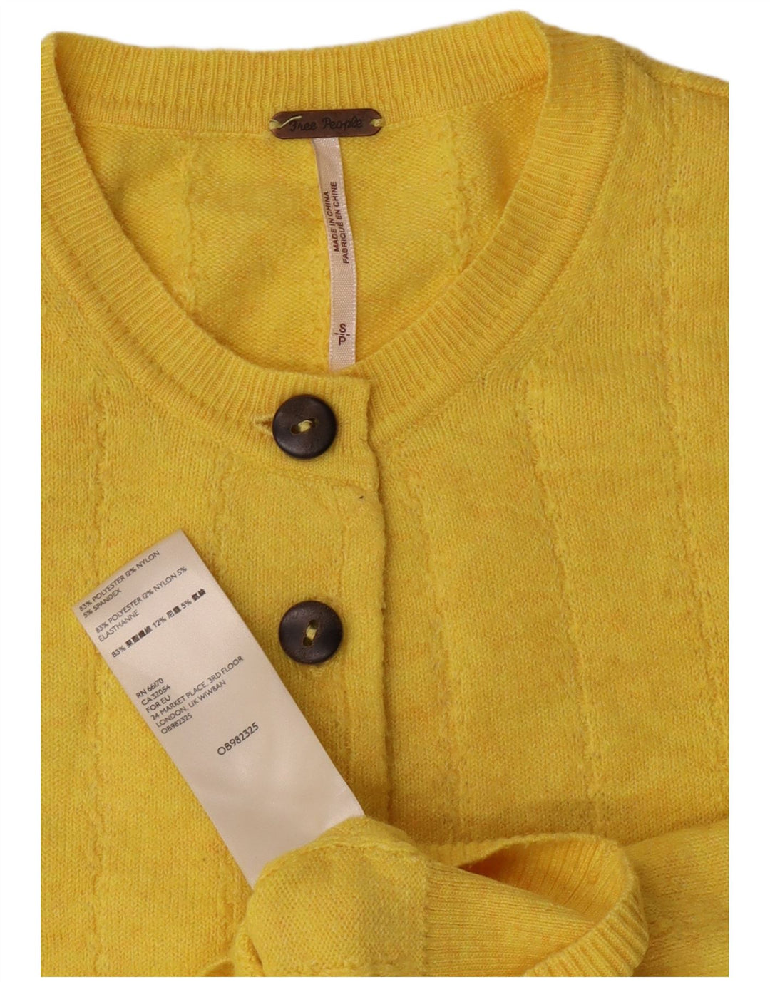 PEPE Jeans Γυναικεία ζακέτα Crop UK 10 Small Yellow Polyester