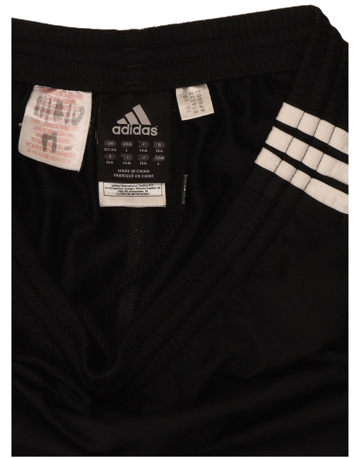 Παντελόνι αθλητικής φόρμας Adidas Boys 13-14 ετών Μαύρο Colourblock Polyester