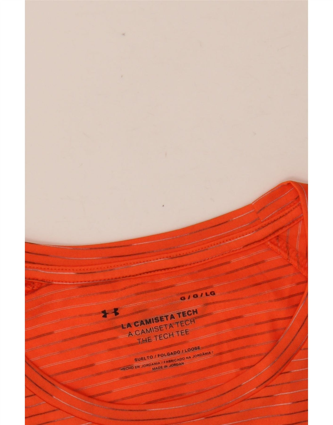 Ανδρικό T-Shirt UNDER Armour Top Large Pinstripe σε πορτοκαλί χρώμα