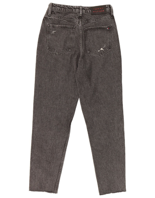 Tommy Hilfiger Γυναικεία Gramercy Distressed Tapered Jeans W26 L27 Grey Cotton