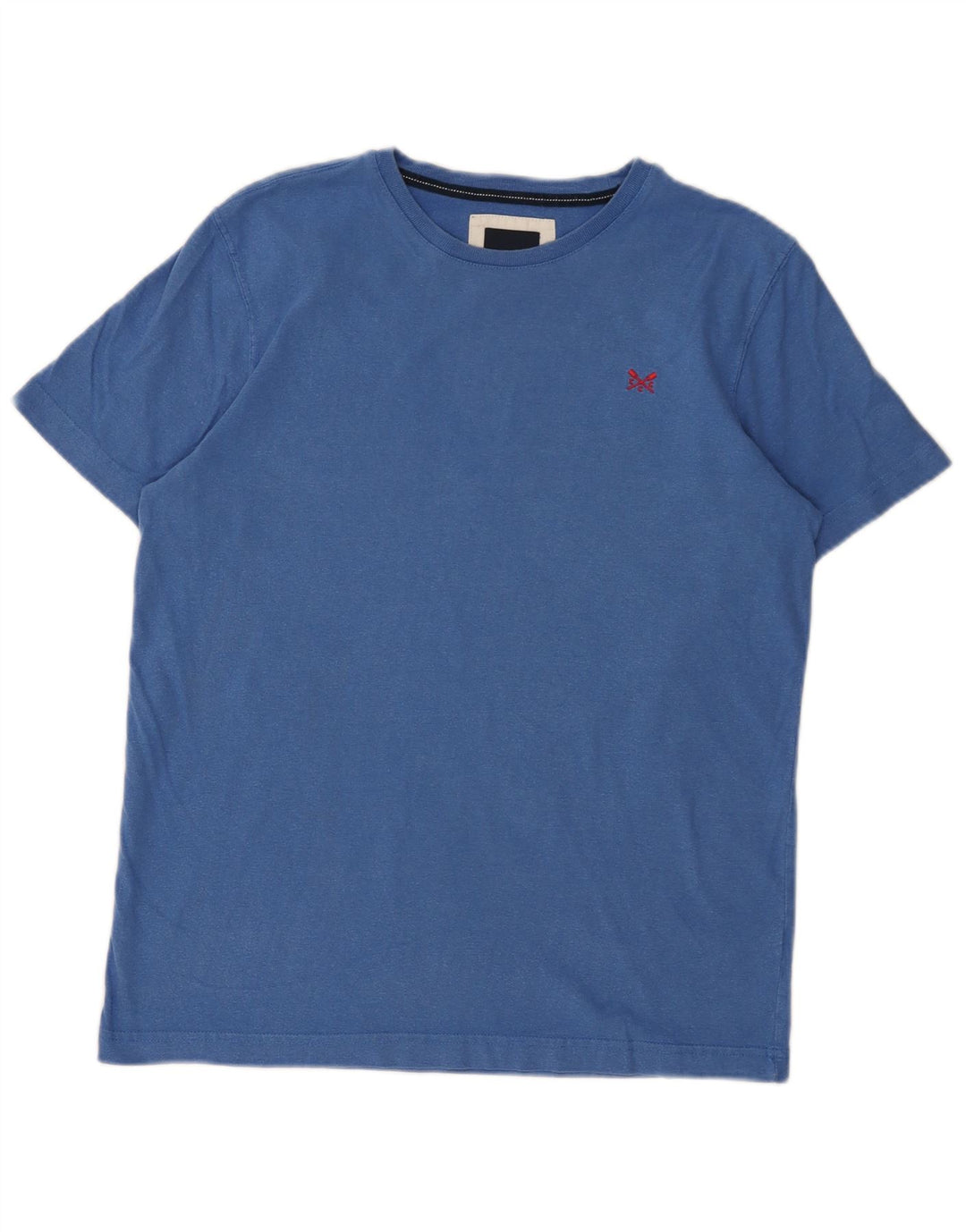 Ανδρικό T-Shirt Crew Clothing Top από μεσαίο μπλε βαμβακερό