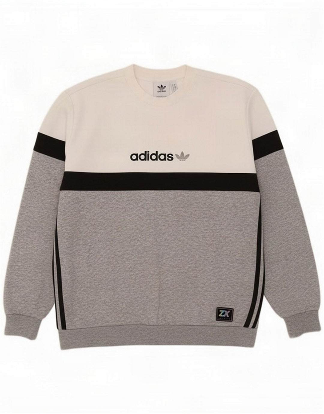 Ανδρική γραφική φούτερ Adidas Jumper Medium White Colourblock Polyester