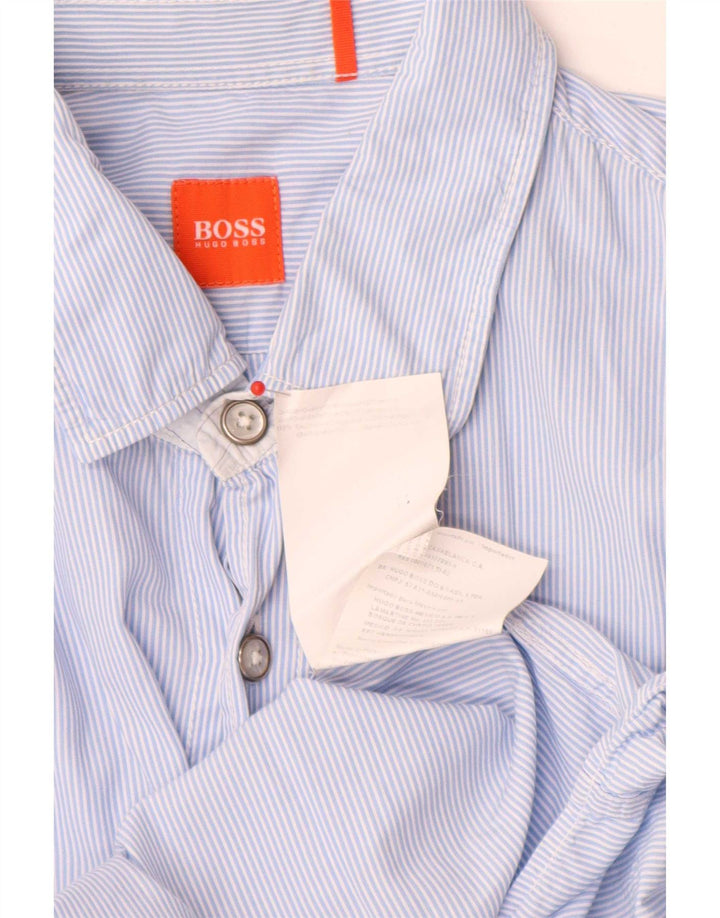 Ανδρικό πουκάμισο Hugo Boss με μεγάλο μπλε βαμβακερό ρίγες