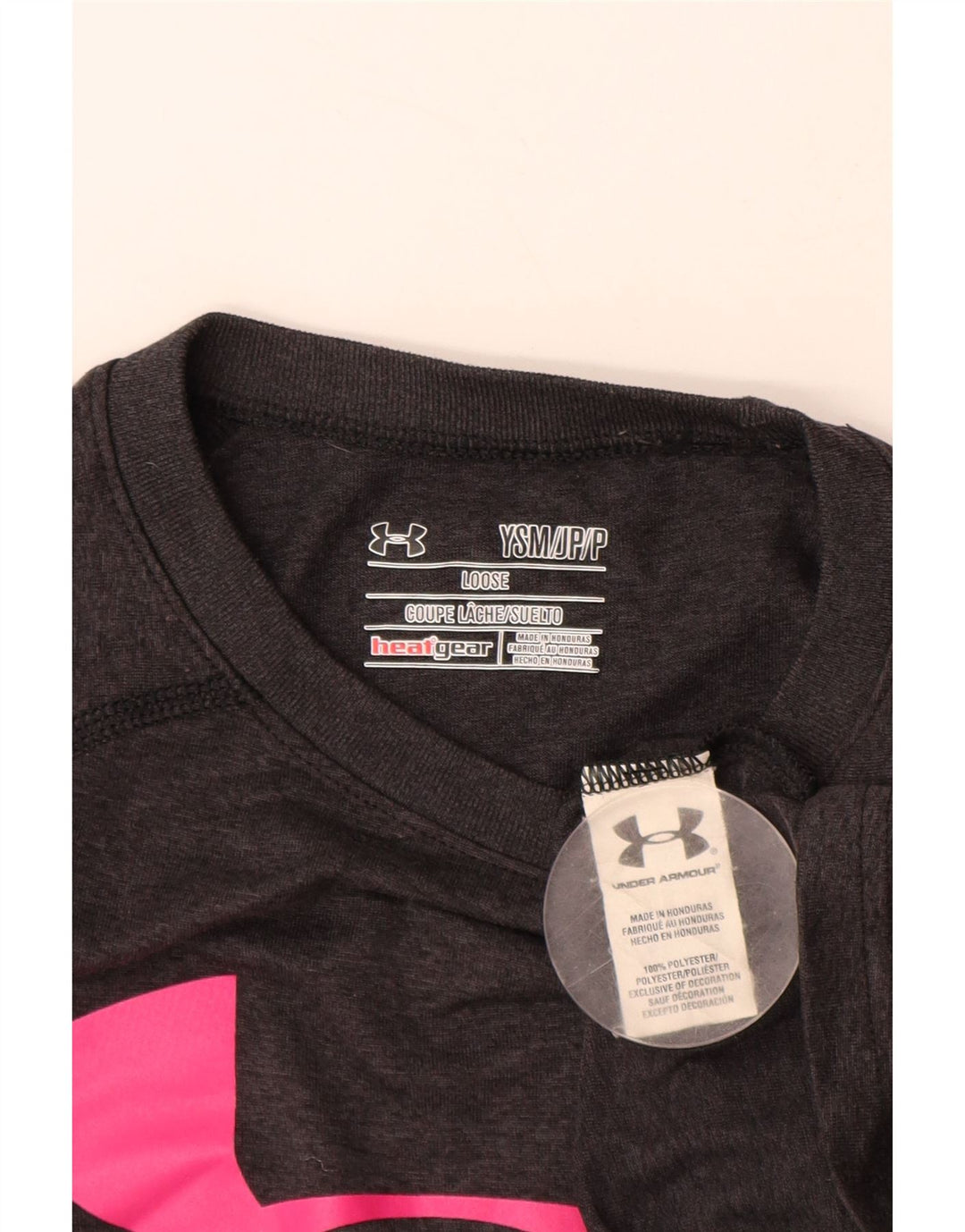 UNDER ARMOR Κορίτσια φαρδύ γραφικό μπλουζάκι Top 7-8 ετών Small Grey