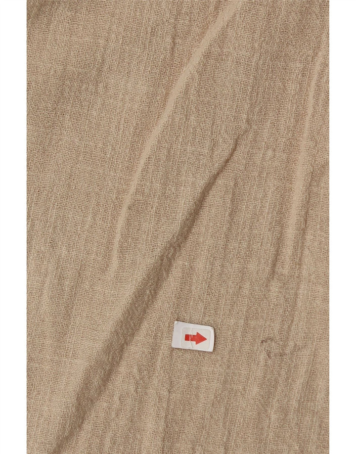 Zara Γυναικείο πουκάμισο Oversized UK 6 XS Μπεζ βαμβακερό